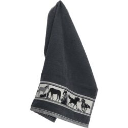 Handdoek Horse Anthracite Bunzlau Castle